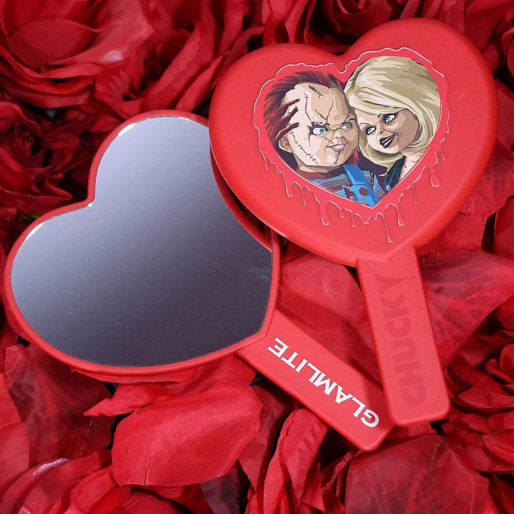Bride of Chucky Child's Play Horror Goth Mirror Tiffany Glamlite Heart Valentine